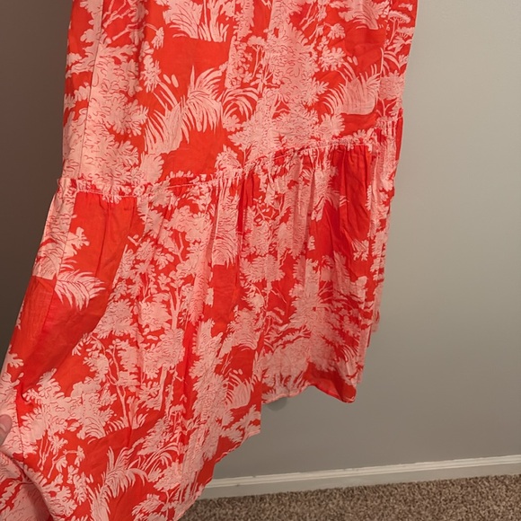 Tuckernuck Pink and Red/Orange Ruffled Tiered Sundress - Picture 7 of 10